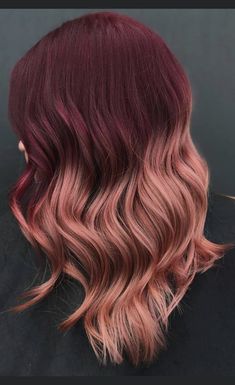 Rose Ombre Hair, Vivid Hair Color, Balayage Ombré, Midnight Rose, Latest Hair Color, Hair Color Unique, Beautiful Hair Color, Hair Color Shades, Ombre Hair Color