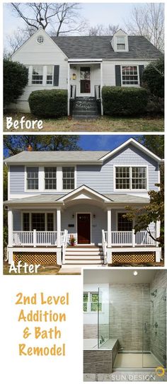 the before and after photos of a house