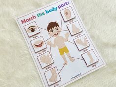 a poster showing the parts of a baby's body on a white background with text