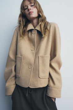 SOFT JACKET WITH POCKETS - Tan marl | ZARA Spain