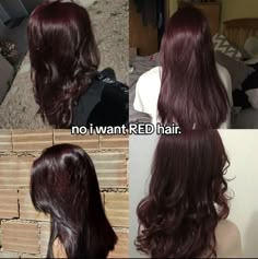 Ethereal Hair Color, Strawberry Chocolate Hair, Dark Hair Dye Colors, Dye Hair Ideas For Brown Hair, Reddish Black Hair, Hair Color For Warm Skin Tones, Hair Color Swatches, Wine Hair, Red Hair Inspo