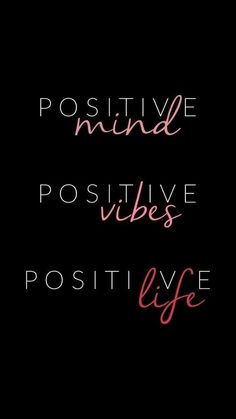 the words positive are written in pink and black