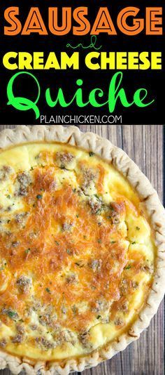 this sausage and cream cheese quiche is an easy to make, delicious appetizer