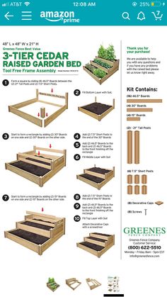 the instructions for how to build a garden bed