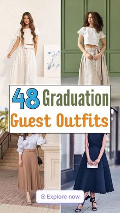 Graduation Guest Outfits, Maxi Dress With Wedges, Graduation Guest Outfit, Summer Dresses With Sleeves, Dyed Hair Blue, Classic Dresses, Simple Summer Dresses, Jumpsuit Chic, Lace Bodycon