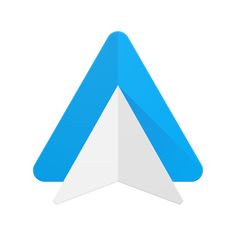 an image of a blue and white triangle with the letter a in it's center