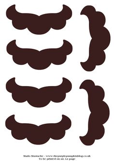 the silhouettes of mustaches on a white background