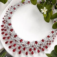 Graffdiamonds Never Disappoints us! Gorgeous Graff Ruby and Diamond Necklace via @fashion_atmosphere by jewelryjournal Ruby And Diamond Necklace, Jewelry Appraisal, Ruby Necklace, Diamond Pendant Necklace