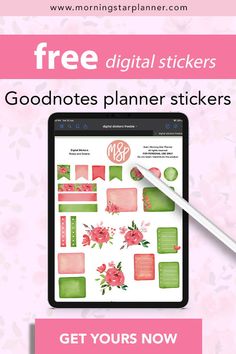 the free planner stickers are available for use on any ipad or tablet, and it is