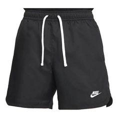 Men's Nike Sportswear Solid Color Minimalistic Lacing Sports Shorts Black DM6830-010 Nike Sporty Short Leg Athletic Shorts, Nike Moisture-wicking Short Swim Trunks, Nike Moisture-wicking Swim Trunks, Nike Sportswear Athletic Shorts With Elastic Waistband, Nike Gym Athletic Shorts, Nike Sportswear Bottoms For Running, Nike Sportswear Shorts With Moisture-wicking, Nike Sportswear Athletic Shorts, Nike Moisture-wicking Sportswear Shorts