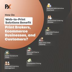 an info sheet with the words how do web - to - print solutions benefit?