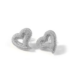 PRICES MAY VARY. Captivating Heart earring Design: Introducing our heart stud earrings, a blend of modern sophistication and romantic allure. The heart earring cubic zirconia centerpiece captures the essence of love and elegance, making these earrings a delightful addition to your accessory collection. Premium Material: The iced out love heart cz stud earrings are made of copper,925 sterling silver posts,18K gold/white gold-plated,hypoallergenic nickel free and lead free,safe for sensitive ear. Heart Shaped Diamond Earrings, Stud Earrings Diamond, Black Gift Bags, Valentines Day Wedding, Gold Heart Earring, Heart Earring, Hollow Heart, Heart Stud Earrings, Girly Accessories