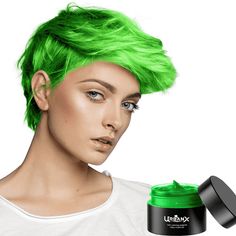 UrbanX Washable Hair Coloring Wax Material Unisex Color Dye Styling Cream Natural Hairstyle for Braided Hair Style Pomade Temporary Party Cosplay Natural Ingredients - Green. GET AN INSTANT COLOR UPGRADE WITH THIS UNIQUE JAPANESE FORMULA COLOR HAIR WAX This new temporary hair color wax adds texture and shine, is suitable for all types of hair - from medium to thick hair - and is very easy to apply and wash off. Washable & temporary: Don't waste months with permanent hair dye. Try a new color eve Shag Hair, Hair Color Caramel, Dyed Red Hair, Natural Hairstyle, Hair Color Cream, Balayage Color, Natural Hairstyles For Kids, Temporary Hair Color, Girls Natural Hairstyles