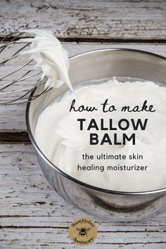 Make Tallow, Lotion Recipe, Diy Lotion, Diy Kosmetik, Diy Skin Care Recipes, Homemade Lotion, Herbal Recipes