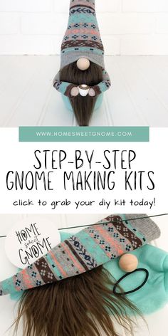 the step - by - step gnome making kit is great for kids to make and sell