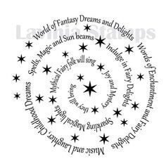 a circular design with words written in different languages and stars on the center, as well as