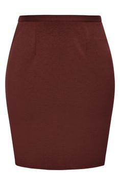 An exposed back zipper puts a modern spin on this refined high-waist pencil skirt. 26" length 65% viscose, 31% polyester, 4% elastane Hand wash, dry flat Imported High Waist Elastane Mini Skirt With Lining, High Waist Lined Elastane Mini Skirt, Chic Pencil Skirt Bottoms With Back Zipper, Chic Pencil Skirt With Back Zipper, Elegant Mini Skirt With Side Zipper, Workwear Mini Skirt With Side Zipper, Elastane Lined Skirt For Business Casual, Business Casual Elastane Lined Skirt Bottoms, Chic Fitted Mini Skirt With Back Zipper