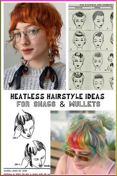 We all know that heat is not our friend when it comes to maintaining healthy hair, and with spring and summer closing in, we thought it’d be helpful to share some of our favorite heatless styles! Mullet Styling, Quick Summer Hairstyles, Flapper Hair, Boxer Braids, Maintaining Healthy Hair, Pin Curls, Heatless Hairstyles, Heatless Curls, Punk Hair