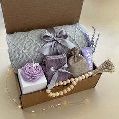 a gift box filled with lots of different items