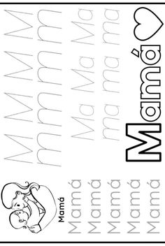 the letter m worksheet for children to practice their handwriting and writing with numbers