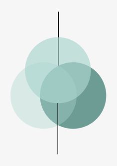 three overlapping circles on a white background