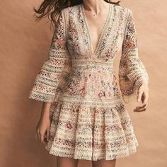 Bohemian Lace Dress, Fall Skirt, Stile Hijab, Boho Mode, Flutter Dress, Sweater Outfit, Boho Vintage, 가을 패션, Embroidery Dress