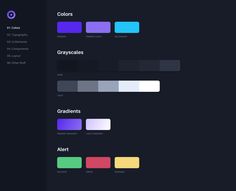 the color picker screen is shown with different colors