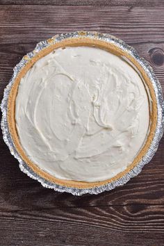 The batter is added to the store-bought graham cracker crust. Dessert Eagle, No Bake Lemon Pie, Lemon Icebox Pie, No Bake Lemon, Lemon Cream Pies, Icebox Pie, Cream Cheese Pie