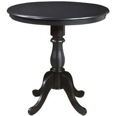 a black table with an oval top and two legs on one leg, in front of a white background