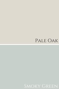 the same color scheme for pale oak and smoky green