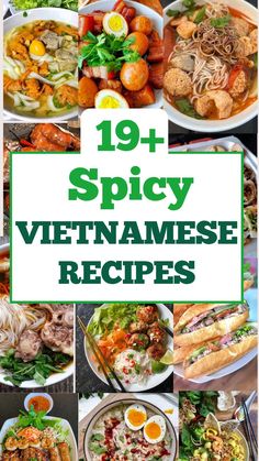 the top ten spicy vietnamese dishes with text overlay that reads 19 spicy vietnamese recipes