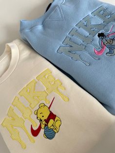 Aesthetic Disney Sweatshirt, Nike Hoodie Patches Diy, Disney Nike Crewneck, Embroider Nike Sweatshirt, Nike Matching Hoodies, Cute Disney Sweatshirts, Diy Nike Sweatshirt Iron On Patches, Nike Disney Sweatshirt, Nike Sweatshirts Diy