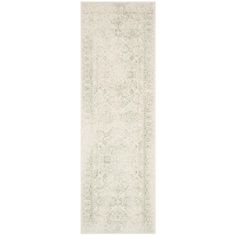 a white runner rug on a white background