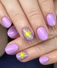 65+ Magical Disney Princess Nail Ideas - Disney Rapunzel Nails, Disney Nails Purple, Short Almond Disney Nails, Disney Nails Design Ideas, Disney Princess Nail Ideas, Cute Nails Disney, Nails Inspiration Disney, Nail Ideas For Kids Cute