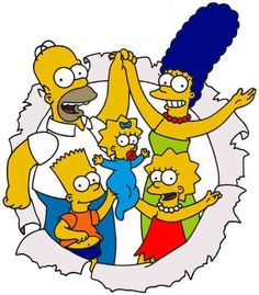 the simpsons family is holding up their hands