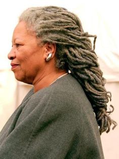 Toni Morrison's beautiful grey #locs Toni Morrison, Locs Hairstyles, High Society, Black Is Beautiful, Locs, Beautiful Hair