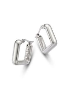 Bloomingdale's Fine Collection Polished Square Hoop Earrings in Sterling Silver Square Hoop Earrings, Silver Jewelry Accessories, Sterling Earrings, Sterling Silver Earrings, Sterling Silver Jewelry, Jewelry Accessories, Hoop Earrings, Buy Online, Neon