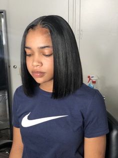 Brown Black Hair Color, Sew In Bob Hairstyles, Straight Bob Hairstyles, Medium Bob Hairstyles, Relaxed Hair, Lace Hair, Long Hairstyles, Straight Human Hair, Short Bob Hairstyles