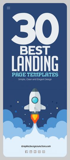 an advertisement for the company's website, 30 best landing page design tips and examples