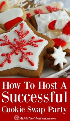 how to host a successful cookie swap party with cookies and frosting on the top