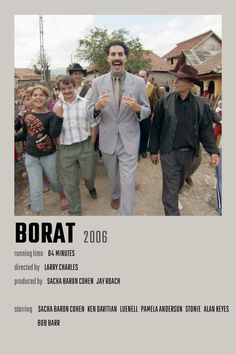 the movie poster for borat