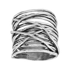 PRICES MAY VARY. This textured ring offers a sun-soaked look in a classic sterling silver setting. The overlap design makes the ring even more appealing. The wide band will draw all attention to your hand. Consider ordering one size up as the wide nature of this ring may cause it to fit snugly. The piece comes with a “.925” sterling silver quality stamp as a symbol of guaranteed product quality. Sterling silver Ring face measures 7/8 inches wide .925 sterling silver quality stamp This textured r Affordable Fine Jewelry, Textured Ring, A Symbol, Silver Jewelry Rings, Sterling Ring, Silver Bracelets, Sterling Silver Ring, Sterling Silver Jewelry, Silver Ring