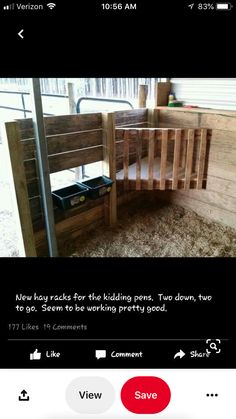 an image of a wooden bunk bed made out of pallet boards and wood planks