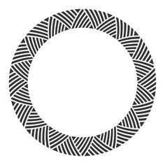 a circular frame with black and white lines in the shape of a circle on a white background