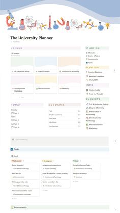 notion template | my student planner | university planner for notion | science notion template #w... Notion Tutorial, Study Planner Free, School Planner Template, University Planner, Notion Inspiration, Digital Workspace