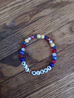 All Might inspired bracelet from My Hero Academia the anime All Might, Beads Bracelet Design, Oct 31, My Hero, Friendship Bracelet, Bracelet Designs, Wedding Shop, Hero Academia, My Hero Academia