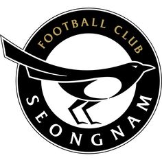 the logo for football club seongnam, with a bird on it's head