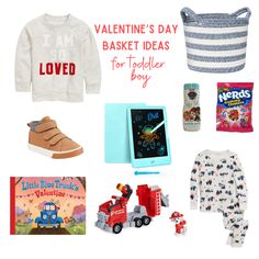 valentine's day basket ideas for toddler boys with toys, books and gifts