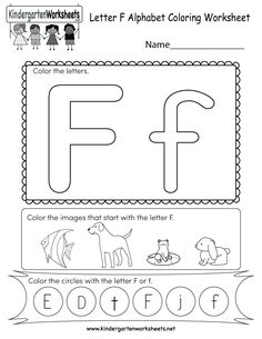 the letter f worksheet for children