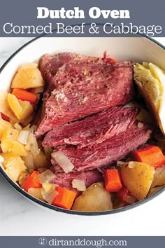 corned beef and cabbage with potatoes in a bowl